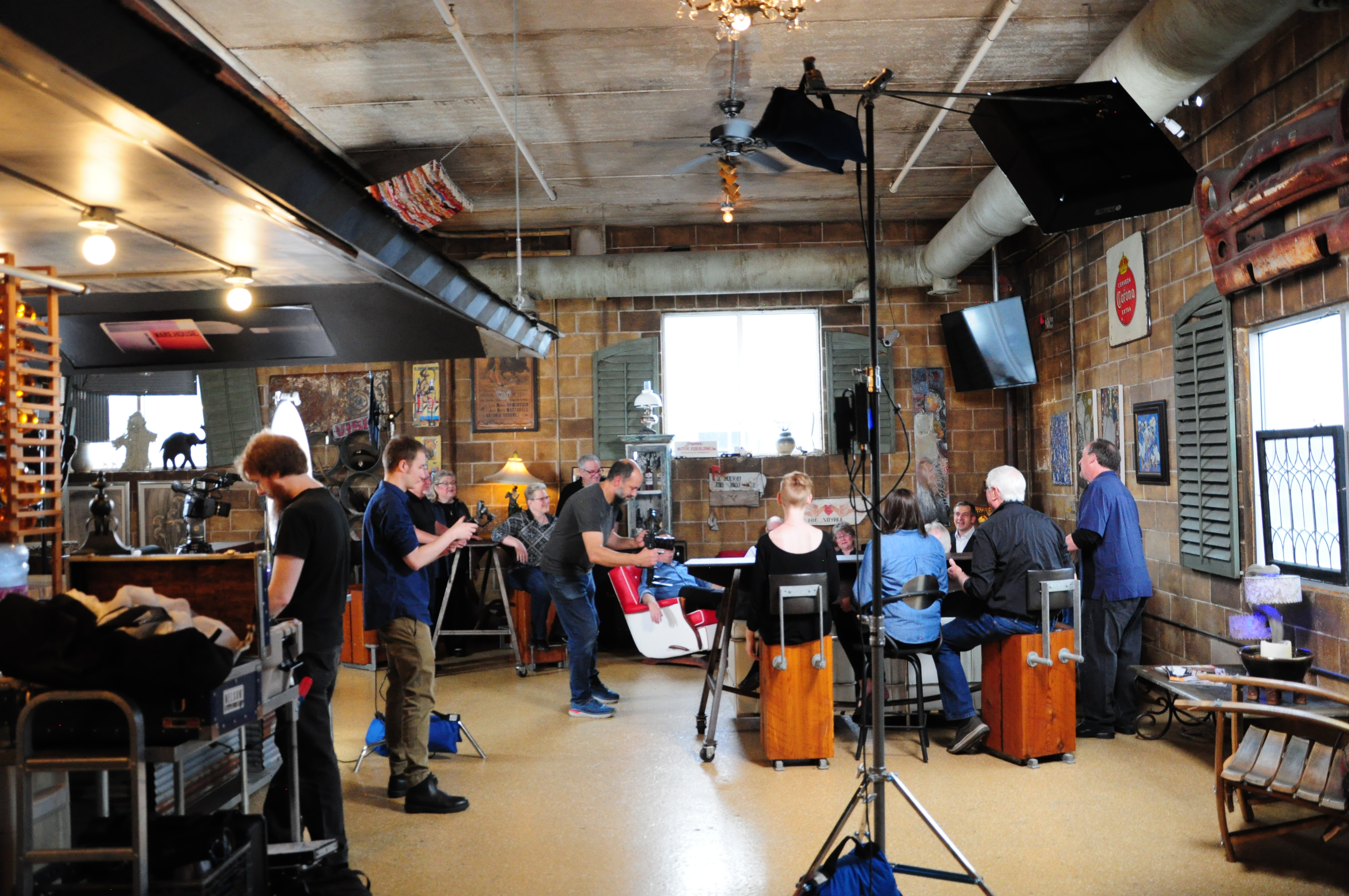 Mixed Company Singers behind the scenes during video shoot